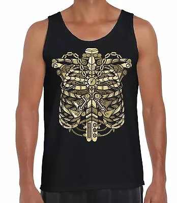 Buy Steampunk Ribcage Men's Vest Tank Top - Steam Punk Skeleton Clothing • 12.95£