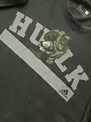Buy Adidas Hulk T Shirt Mens Size XL Grey Rare Vintage Marvel Comics Summer Graphic • 10.99£