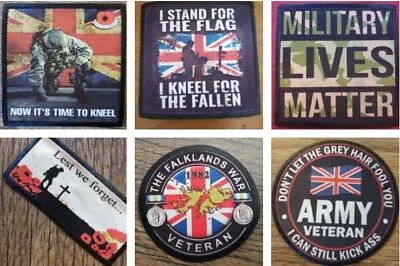 Buy KNEEL FOR THE FALLEN Lest We Forget MILITARY VETERAN BIKER SEW IRON ON PATCH • 5.99£
