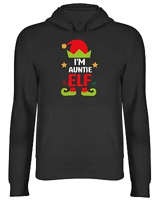 Buy I'm The Auntie Elf Christmas Xmas Mens Womens Hooded Top Hoodie Gift • 17.99£