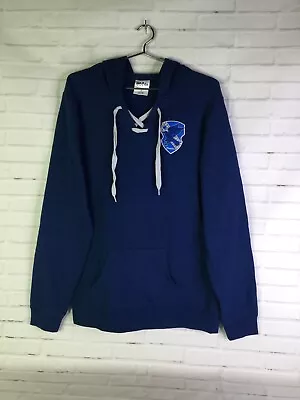 Buy Harry Potter Ravenclaw Crest Logo Lace Up Blue Pullover Hoodie Womens Juniors M • 43.39£