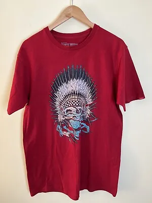 Buy VANS Off The Wall - Skull Red T Shirt / Size Medium / Pre-Loved • 14.99£