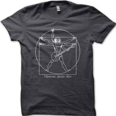 Buy Vitruvian Guitar Man Les Paul Birthday Gift Printed T-shirt T-shirt 9108 • 13.95£