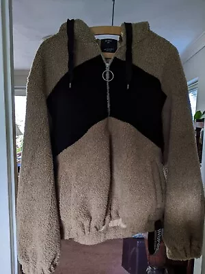 Buy Bershka Hooded Teddy Jacket Oversized Eur Medium • 15£