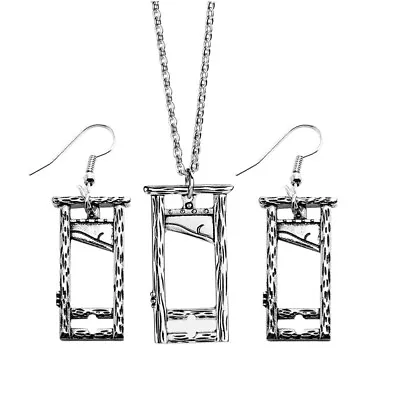 Buy Vintage Style Guillotine Earrings Necklace Gothic Jewelry • 5.95£