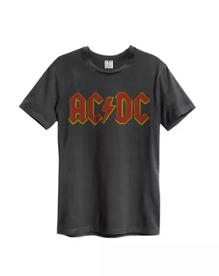Buy AC/DC Logo Amplified Vintage Charcoal  T Shirt • 23.45£
