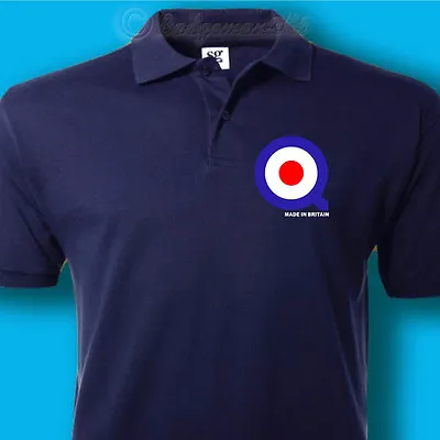 Buy Quadrophenia - MoD Polo / T Shirt THE WHO SKA SCOOTER Bullseye Mens Unisex BLUES • 15.74£