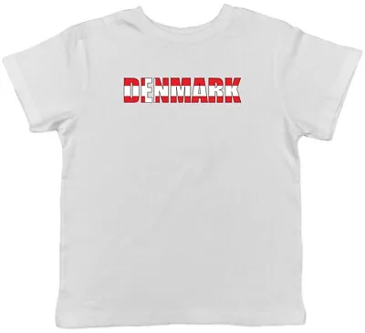 Buy Denmark And Flag Childrens Kids T-Shirt Boys Girls • 5.99£