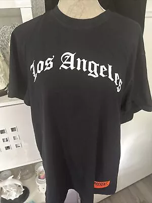 Buy Primark Black Short Sleeves Los Angeles  T Shirt Size L • 2.99£