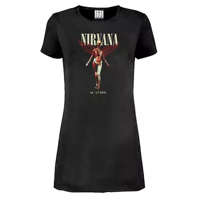 Buy Amplified Womens/Ladies In Utero Nirvana T-Shirt Dress GD967 • 38.59£
