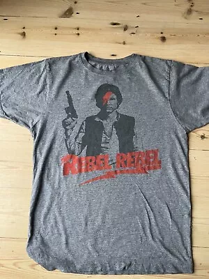 Buy Vintage Rebel Rebel T Shirt Star Wars Bowie Size Large Han Solo • 24£