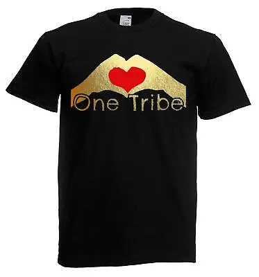 Buy Unisex Black One Tribe Heart Hands Love My Tribe Festival T-Shirt • 12.95£