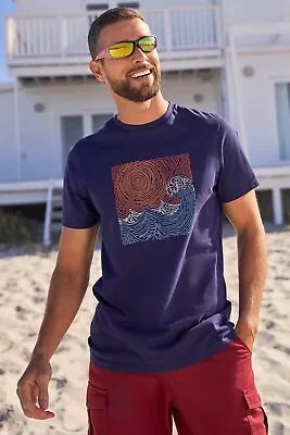 Buy Mountain Warehouse Men's Tidal Wave T-Shirt Organic Cotton Tee Short Sleeve Top • 16.99£