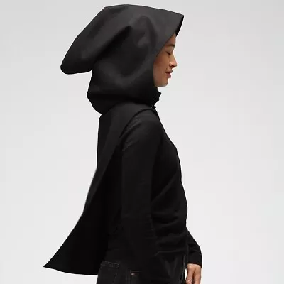 Buy Black Hooded Wool Cape Short Cloak Zelda Hoodie Elf Cosplay Costume Renaissance • 37.99£