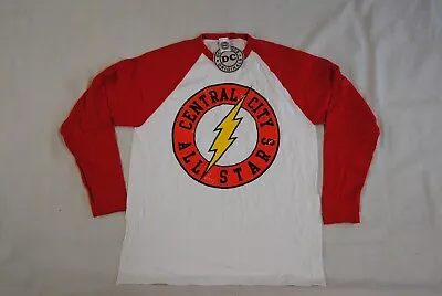 Buy The Flash All Stars Baseball Jersey T Shirt New Official Dc Comics Originals • 10.99£