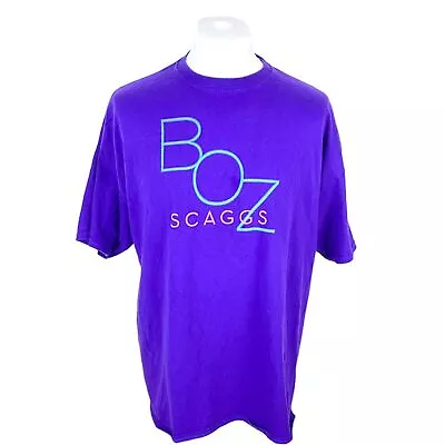 Buy Boz Skaggs T Shirt XXL Purple Band T Shirt Oversized Graphic Vintage Tee • 22.50£