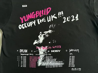 Buy YUNGBLUD T-Shirt Medium Black OCCUPY UK 21 TOUR Backprint Dates Pink 39  • 17.32£