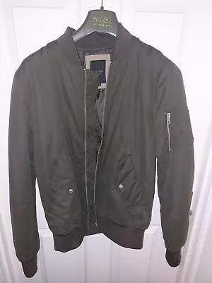 Buy Green Mens Bommer Jacket Size Small  • 15£