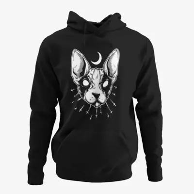 Buy Black Metal Cat Mens Hoodie Sphinx Death Metal Gothic • 18.99£