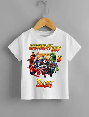 Buy Personalised Avengers   Marvel All Characters T Shirt Custom T Shirt  Top • 12.99£