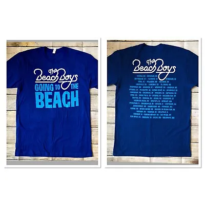 Buy Beach Boys “Going To The Beach” Tshirt Concert Merch Tour Dates Blue NEW • 18.04£