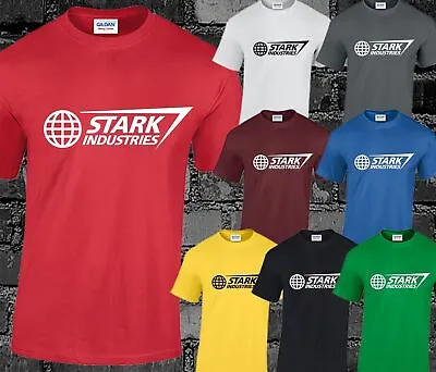 Buy Stark Industries Mens T Shirt Top Iron Man Avengers Movie Film Sci-Fi Gift Idea • 7.99£