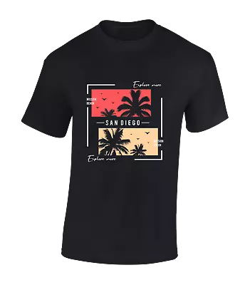 Buy Mission Beach San Diego Mens T Shirt Cool Summer Top Casual Holiday Design New • 7.99£