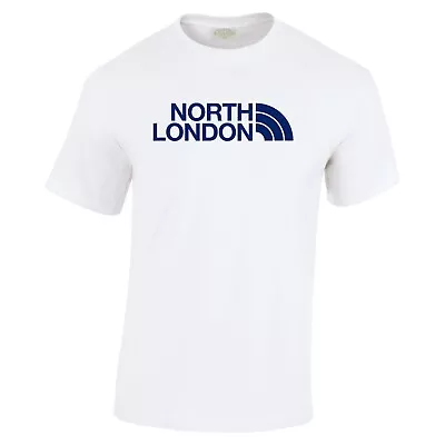 Buy North London T Shirt Tottenham White Navy Text Football Fan Gift Present NFCC • 10.97£