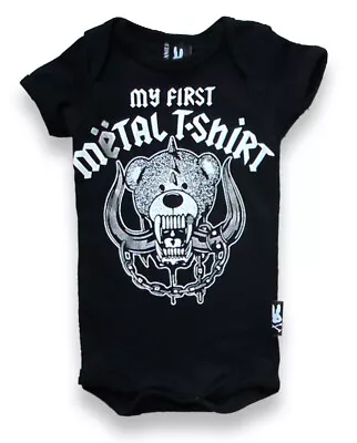 Buy Six Bunnies Motorhead My First Metal T Shirt Baby Romper Newborn To 12 Months • 13.99£