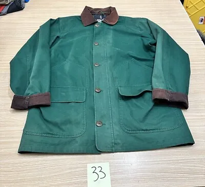 Buy Women's Lands End Canvas Barn Coat Chore Field Jacket Green Size L/T • 24.01£