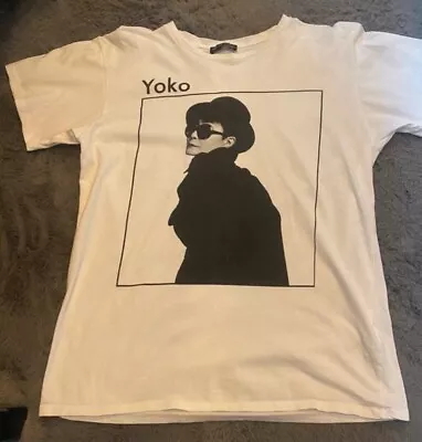Buy Yoko Ono T Shirt Rock Band Merch Tee Ladies Size Small White The Beatles • 14.30£