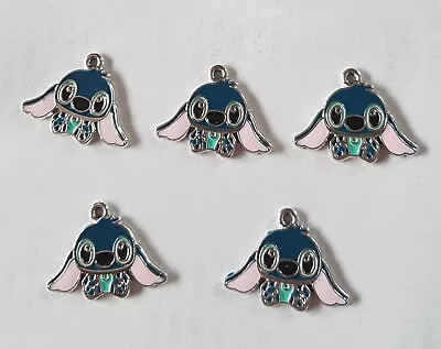 Buy 5 X Stitch Enamel Charms Jewellery Making Crafts  Lilo & Stitch Disney Charm • 5£
