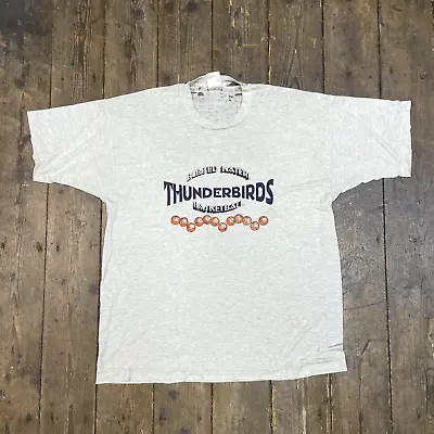 Buy Thunderbirds Basketball Graphic T-Shirt Vintage Single Stitch Tee, Grey, Mens XL • 15£