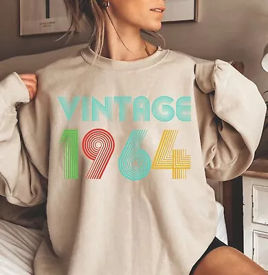 Buy 60th Birthday Shirt Vintage 1964 Limited Edition Cassette Sweatshirt Gift Tees • 12.99£