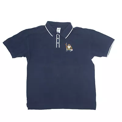 Buy WARNER BROS Tasmanian Devil Polo Shirt Blue Short Sleeve Mens XL • 16.99£