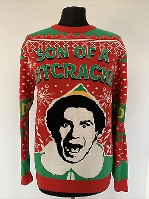 Buy BUDDY THE ELF - Christmas Jumper - Son Of A Nutcracker - Red & Green - Size S • 13.99£