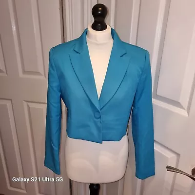 Buy Womens Cropped Style Blazer Jacket Ladies Office Work Suit Coat Size 8 • 12£