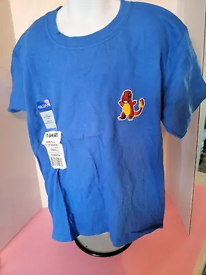 Buy Charmander Youth Small Short Sleeve Tshirt Blue. Must See. NWT • 11.80£