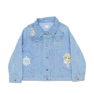 Buy DISNEY Frozen Denim Jacket Blue Girls 7-8 Years • 19.99£