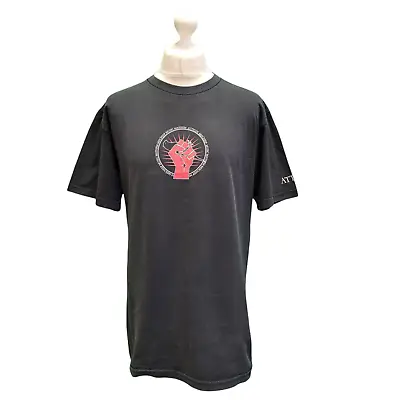 Buy Vintage Rock Band  T-shirt Atticus Mischief Music Mayhem Faded Black Festival  L • 29.99£