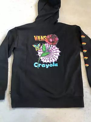 Buy Vans Sweatshirt Women's Small New Crayola Black Hoodie Art Coloring • 37.88£