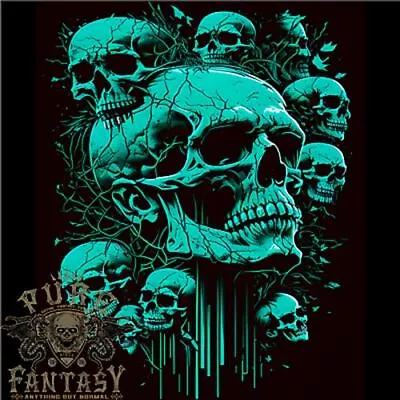 Buy Skull Time Gothic Heavy Metal Rock Music Biker Mens Cotton T-Shirt Tee Top • 10.99£