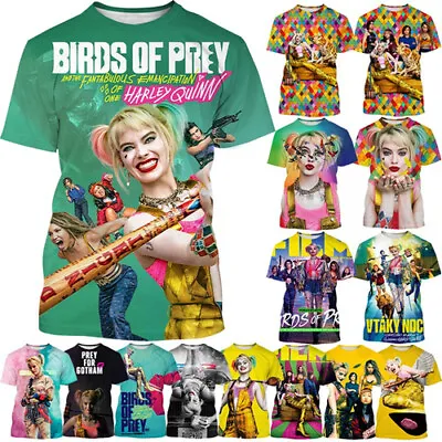 Buy 3D Womens/mens Short Sleeve T-Shirt Casual Tops Tee Birds Of Prey Harley Quinn • 9.59£