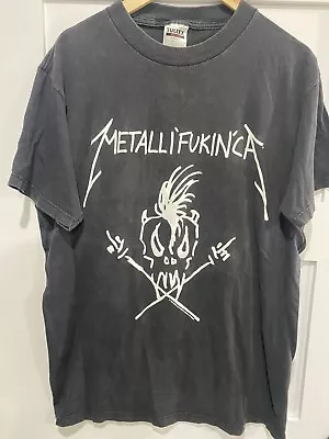 Buy Vintage 1994 Metallica Metallifukinca Tour T Shirt L Tultex Summer Sh*t • 149£