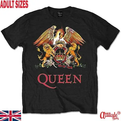 Buy Queen T Shirts-Unisex Adults Official -Licensed Queen Merchandise-Queen Classic • 19£
