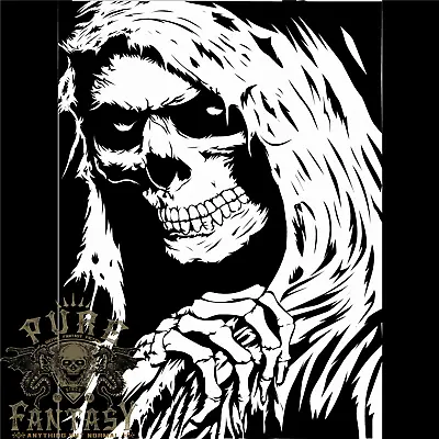 Buy The Grim Reaper Death Skull Biker Heavy Metal Mens Cotton T-Shirt Tee Top • 10.75£