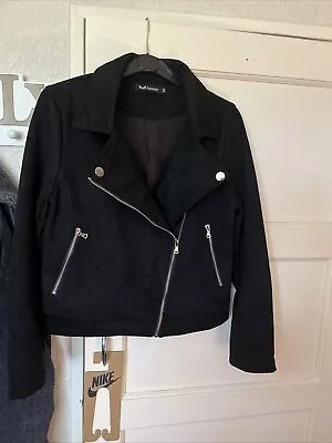 Buy Women’s Shein Apperloth Zip Up Suedette Biker Jacket Size 6(xs) • 3£