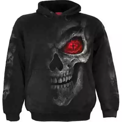 Buy SPIRAL DIRECT DEATH STARE Hoody/Reaper/Skull/Biker/Tattoo/Goth/Skull/Hood • 44.99£