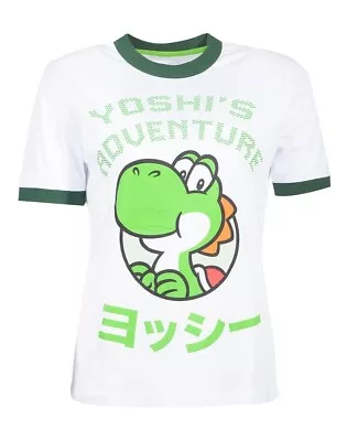 Buy Official Nintendo Super Mario Bros Yoshi Adventure T Shirt Womens 2XL • 16.99£