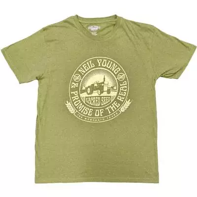 Buy Neil Young Official Unisex T-Shirt: Tractor Seal - Green  Cotton • 18.99£
